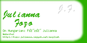 julianna fozo business card